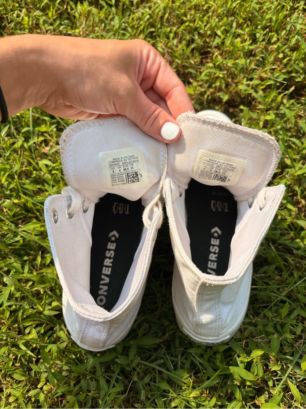 Converse Chuck Taylor All Star Lugged High Top White Platform Sneakers - Picture 2 of 8